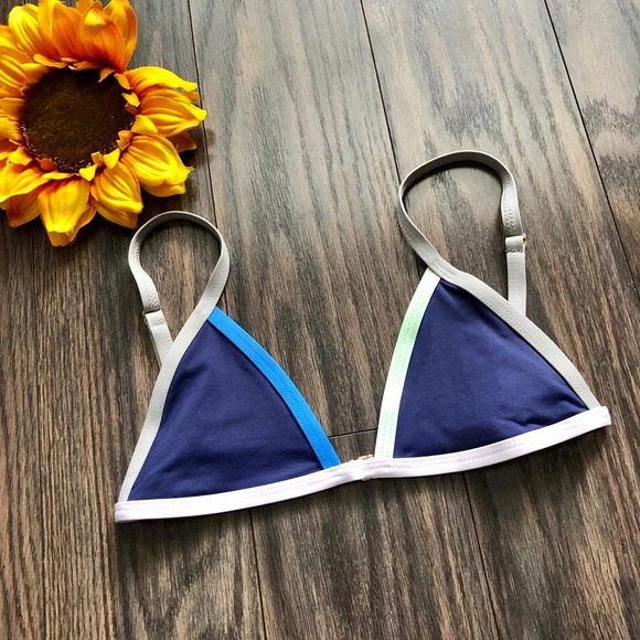 🦋B2G1🦋TAVIK JETT Color Blocked Cobalt Bikini Top NWT | X-SMALL | - Picture 2 of 10